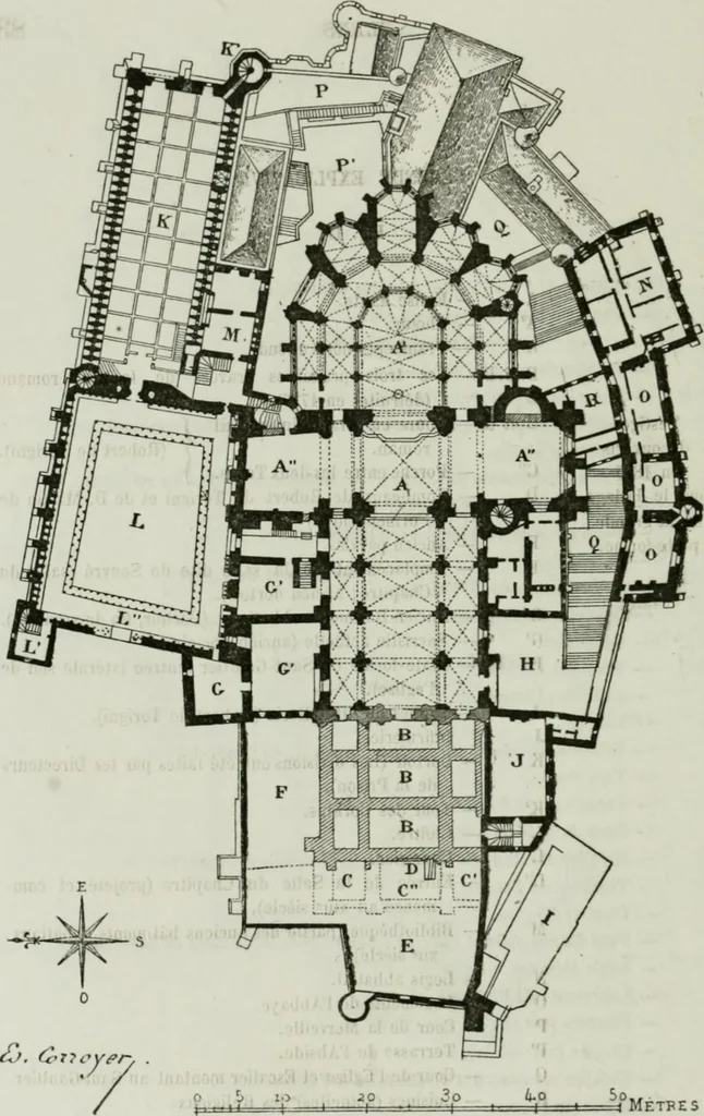 An illustration from Description de l'abbaye du Mont Saint-Michel et de ses abords : précédée d'une notice historique, 1877, leaf 107