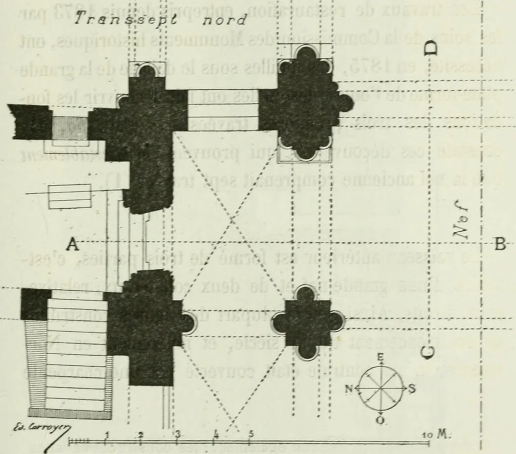 An illustration from Description de l'abbaye du Mont Saint-Michel et de ses abords : précédée d'une notice historique, 1877, leaf 118