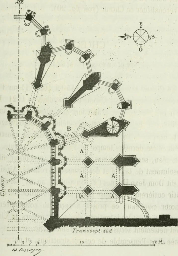 An illustration from Description de l'abbaye du Mont Saint-Michel et de ses abords : précédée d'une notice historique, 1877, leaf 126