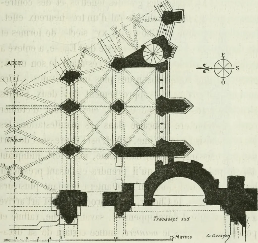 An illustration from Description de l'abbaye du Mont Saint-Michel et de ses abords : précédée d'une notice historique, 1877, leaf 128