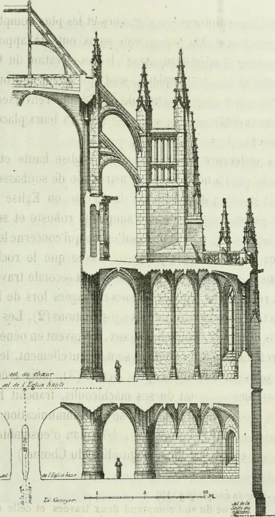 An illustration from Description de l'abbaye du Mont Saint-Michel et de ses abords : précédée d'une notice historique, 1877, leaf 130