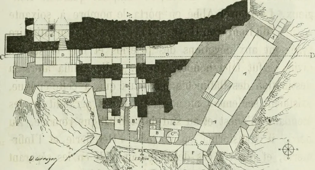 An illustration from Description de l'abbaye du Mont Saint-Michel et de ses abords : précédée d'une notice historique, 1877, leaf 142