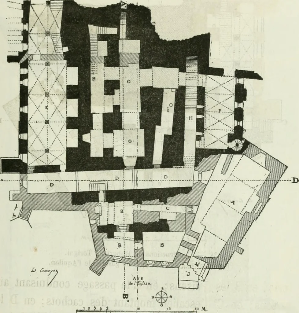 An illustration from Description de l'abbaye du Mont Saint-Michel et de ses abords : précédée d'une notice historique, 1877, leaf 144