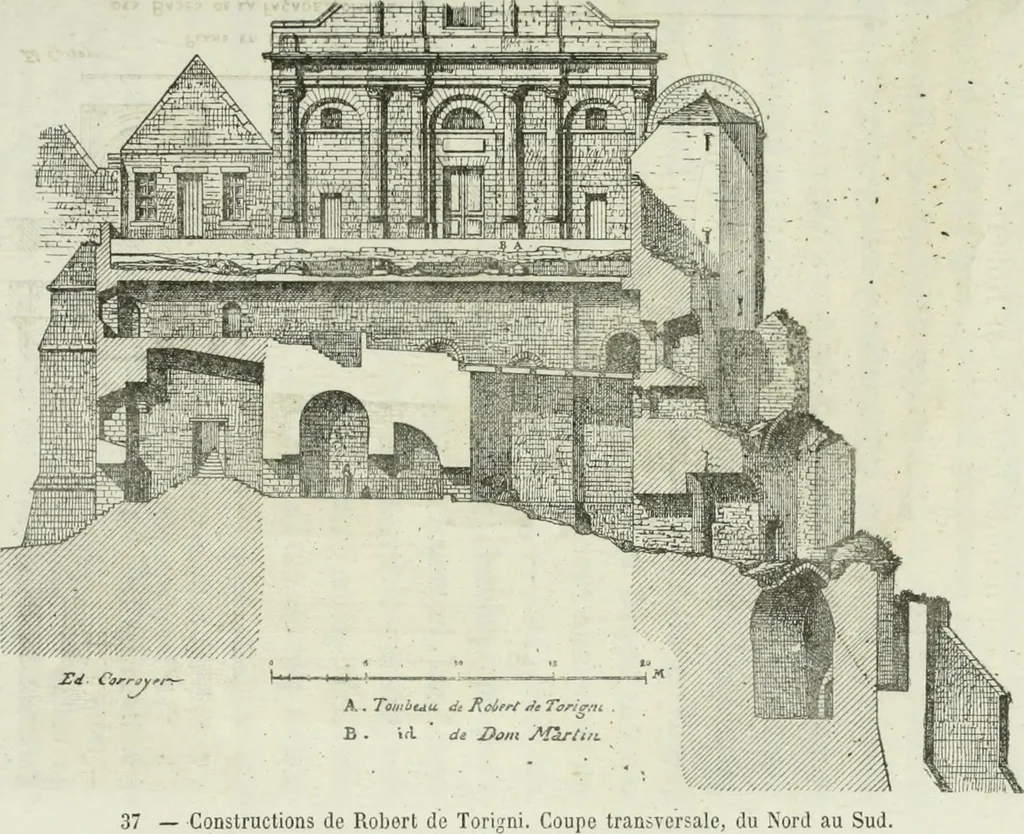 An illustration from Description de l'abbaye du Mont Saint-Michel et de ses abords : précédée d'une notice historique, 1877, leaf 146
