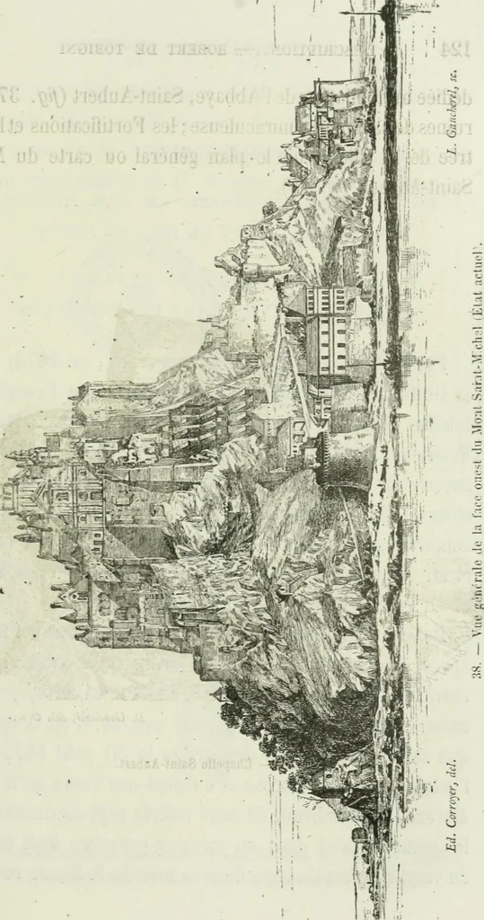 An illustration from Description de l'abbaye du Mont Saint-Michel et de ses abords : précédée d'une notice historique, 1877, leaf 152