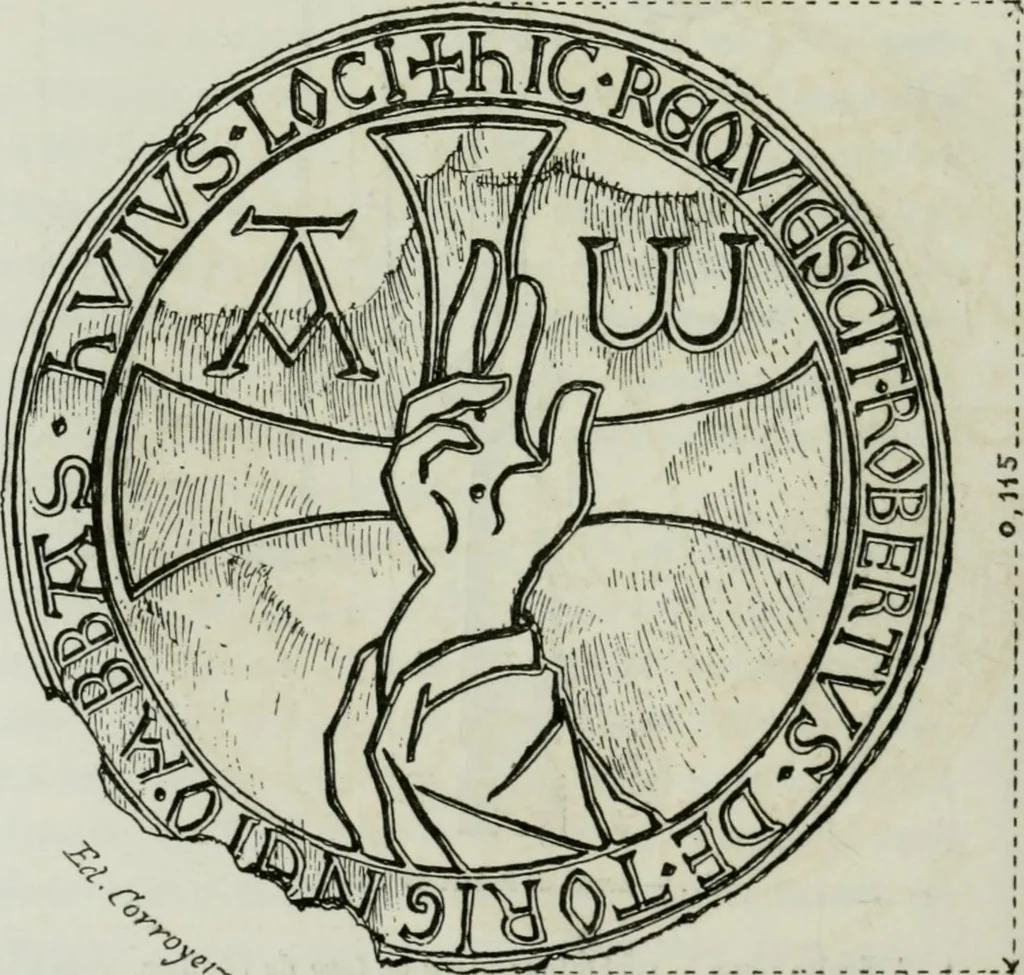 An illustration from Description de l'abbaye du Mont Saint-Michel et de ses abords : précédée d'une notice historique, 1877, leaf 155