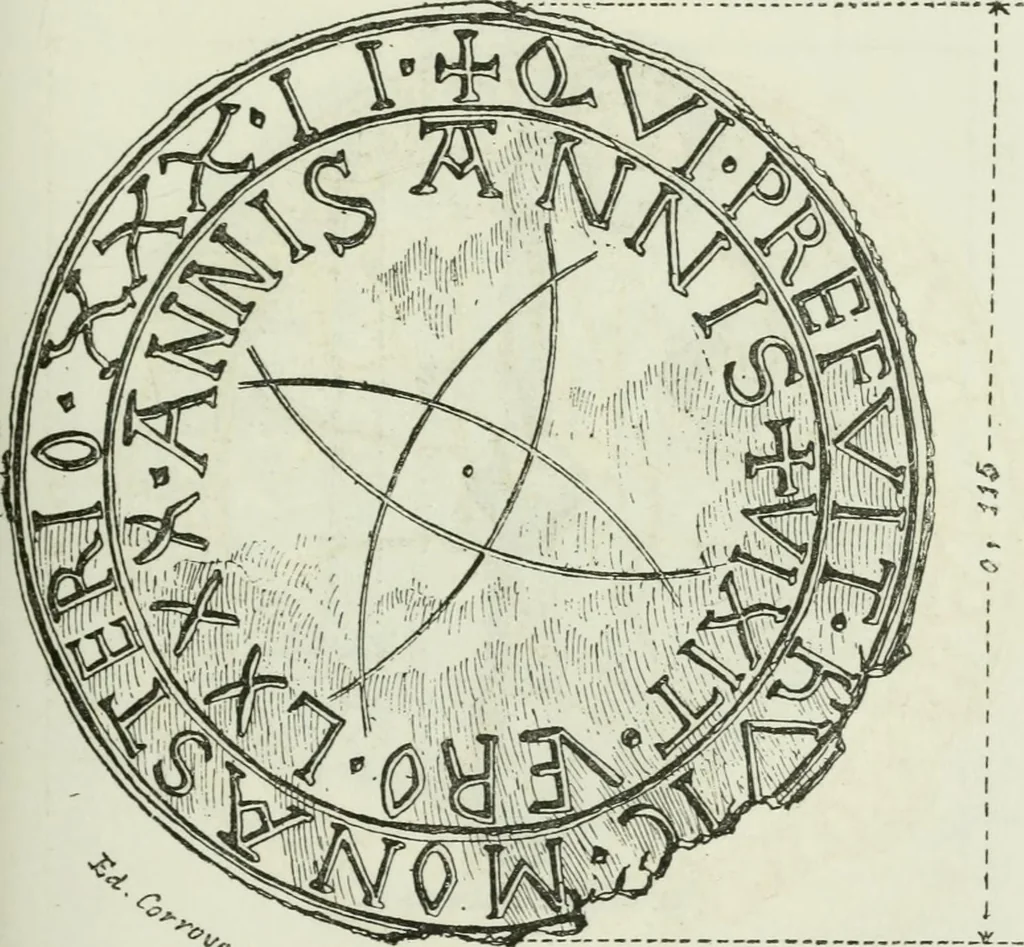 An illustration from Description de l'abbaye du Mont Saint-Michel et de ses abords : précédée d'une notice historique, 1877, leaf 156