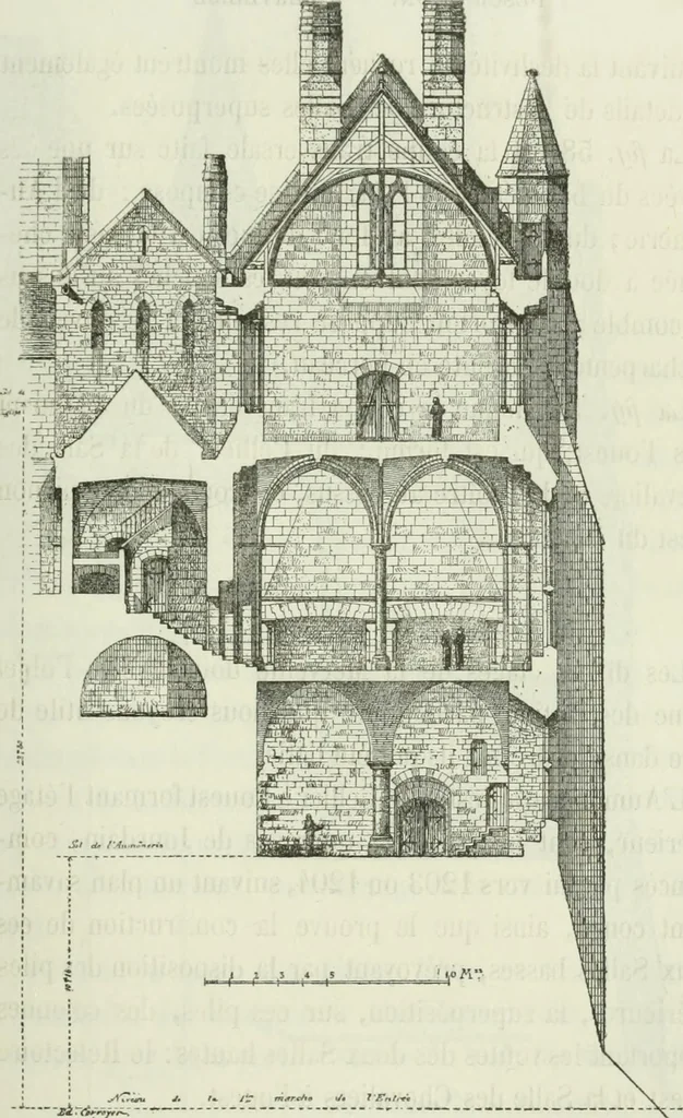 An illustration from Description de l'abbaye du Mont Saint-Michel et de ses abords : précédée d'une notice historique, 1877, leaf 178