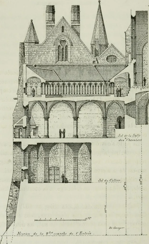 An illustration from Description de l'abbaye du Mont Saint-Michel et de ses abords : précédée d'une notice historique, 1877, leaf 179
