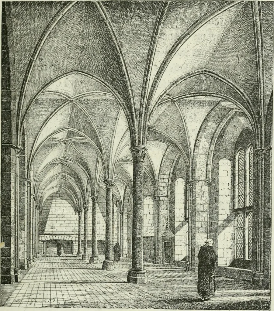 An illustration from Description de l'abbaye du Mont Saint-Michel et de ses abords : précédée d'une notice historique, 1877, leaf 188