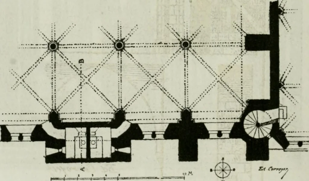 An illustration from Description de l'abbaye du Mont Saint-Michel et de ses abords : précédée d'une notice historique, 1877, leaf 189