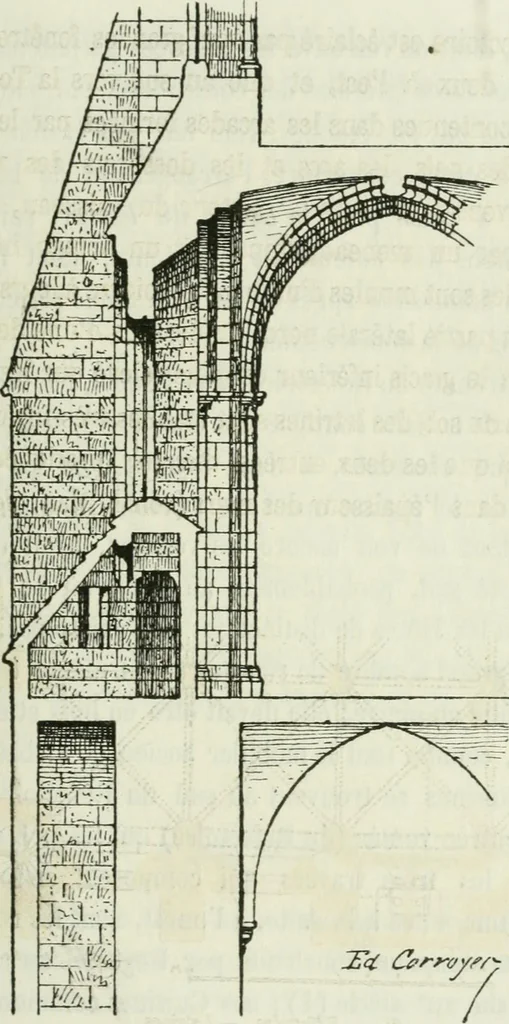 An illustration from Description de l'abbaye du Mont Saint-Michel et de ses abords : précédée d'une notice historique, 1877, leaf 190