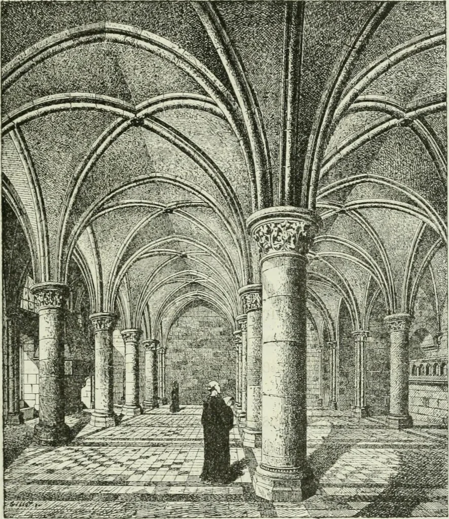 An illustration from Description de l'abbaye du Mont Saint-Michel et de ses abords : précédée d'une notice historique, 1877, leaf 198