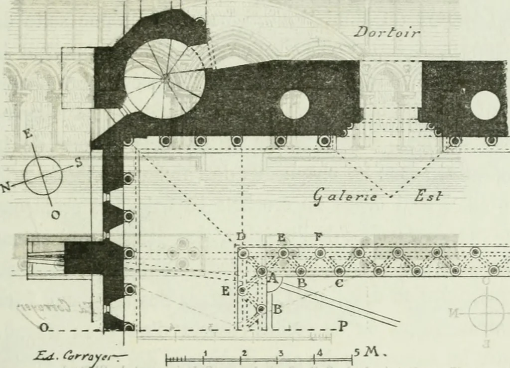 An illustration from Description de l'abbaye du Mont Saint-Michel et de ses abords : précédée d'une notice historique, 1877, leaf 206