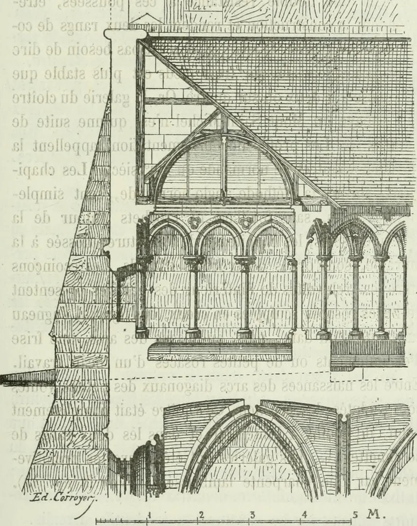 An illustration from Description de l'abbaye du Mont Saint-Michel et de ses abords : précédée d'une notice historique, 1877, leaf 208