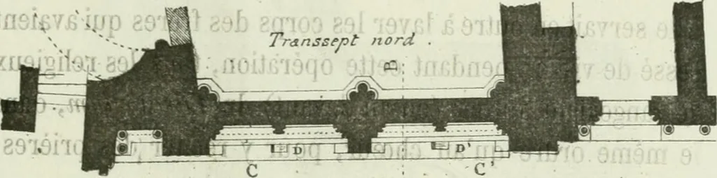 An illustration from Description de l'abbaye du Mont Saint-Michel et de ses abords : précédée d'une notice historique, 1877, leaf 210
