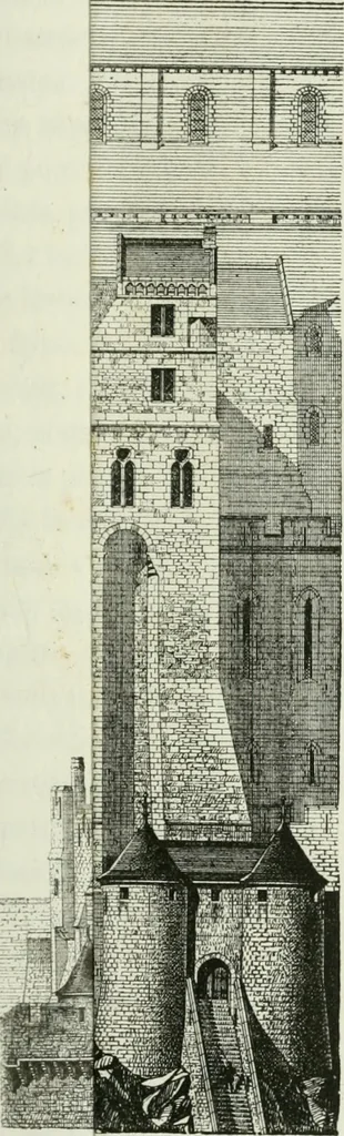 An illustration from Description de l'abbaye du Mont Saint-Michel et de ses abords : précédée d'une notice historique, 1877, leaf 212