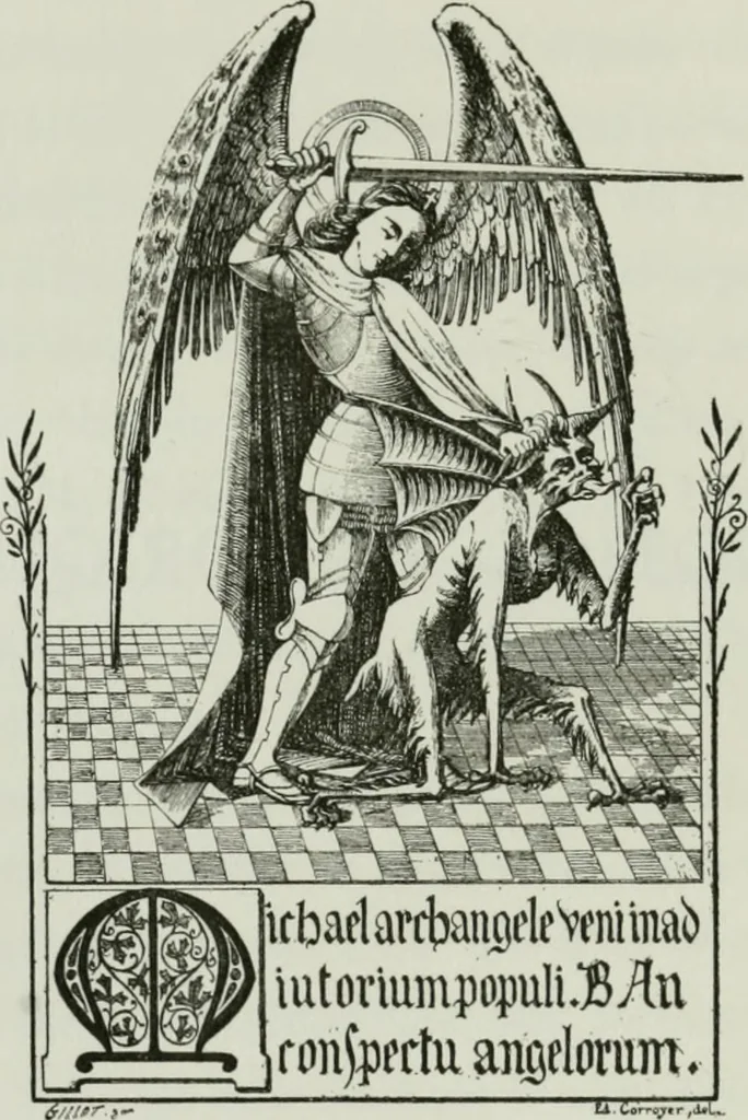 An illustration from Description de l'abbaye du Mont Saint-Michel et de ses abords : précédée d'une notice historique, 1877, leaf 23
