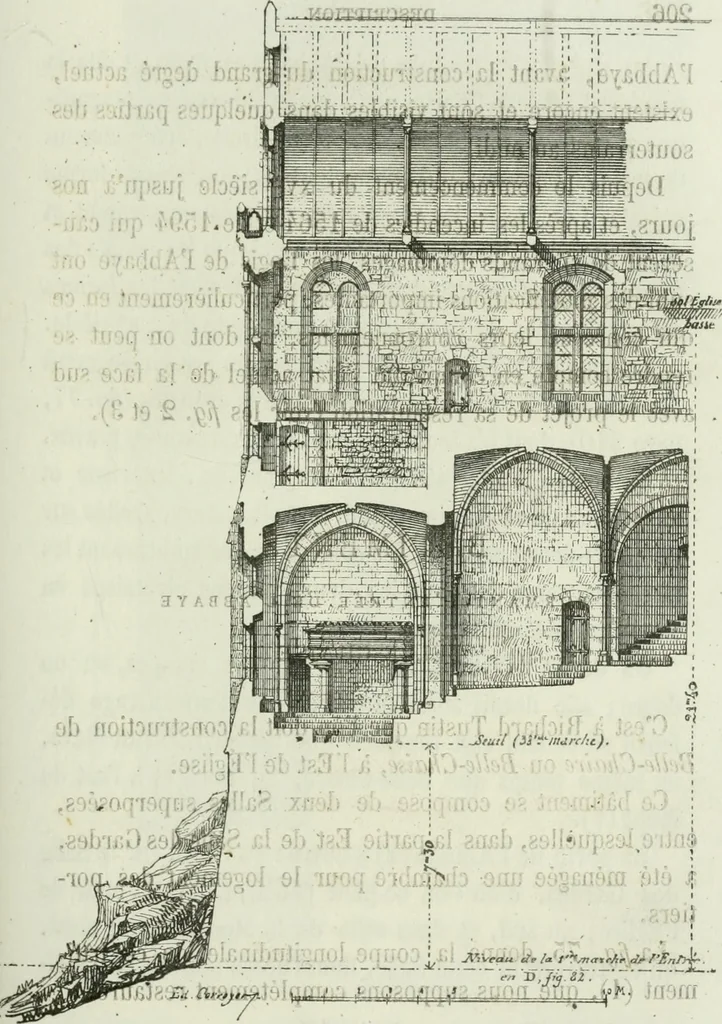 An illustration from Description de l'abbaye du Mont Saint-Michel et de ses abords : précédée d'une notice historique, 1877, leaf 240