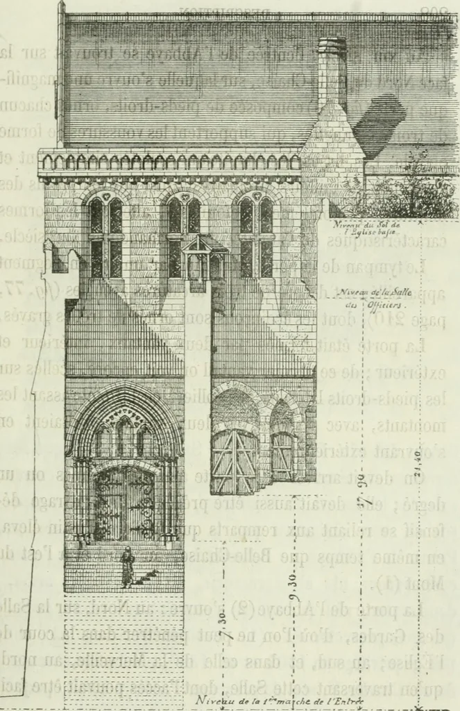 An illustration from Description de l'abbaye du Mont Saint-Michel et de ses abords : précédée d'une notice historique, 1877, leaf 242