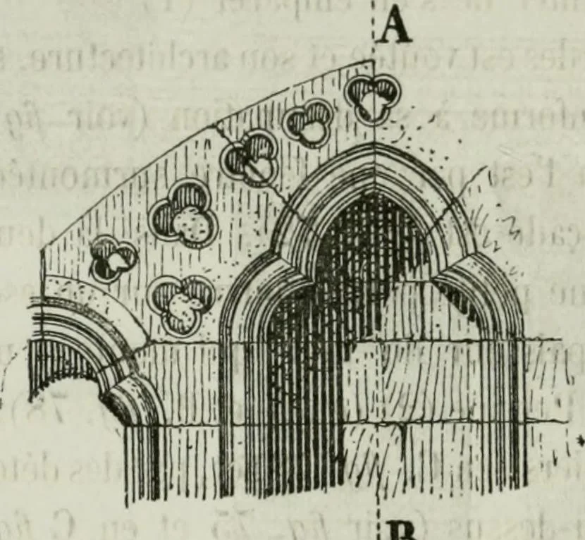 An illustration from Description de l'abbaye du Mont Saint-Michel et de ses abords : précédée d'une notice historique, 1877, leaf 243