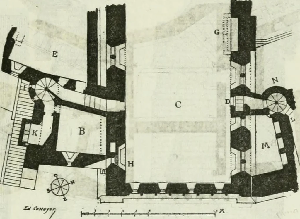 An illustration from Description de l'abbaye du Mont Saint-Michel et de ses abords : précédée d'une notice historique, 1877, leaf 248