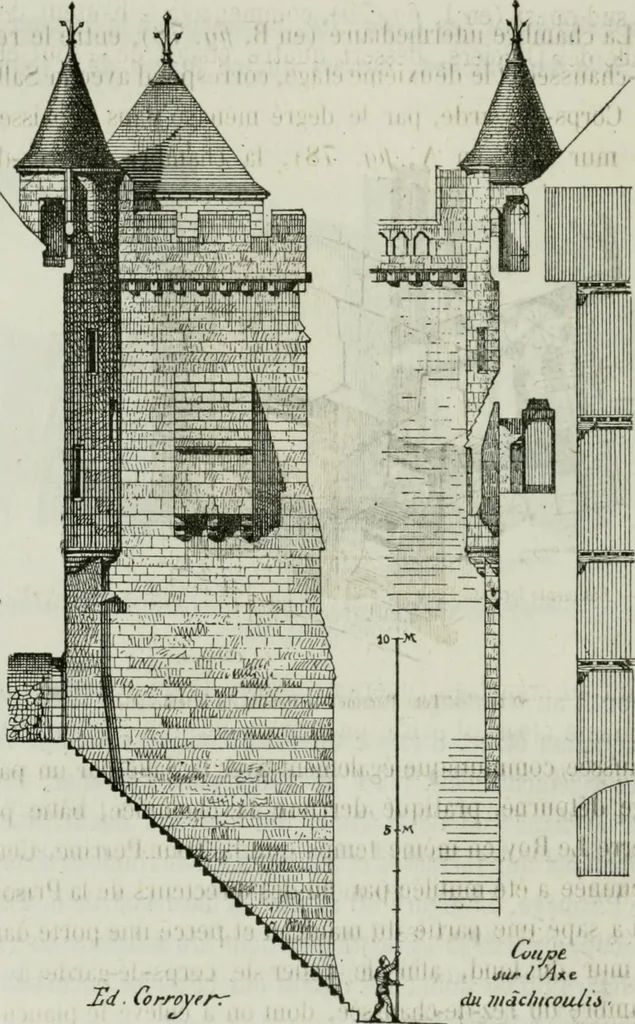 An illustration from Description de l'abbaye du Mont Saint-Michel et de ses abords : précédée d'une notice historique, 1877, leaf 249
