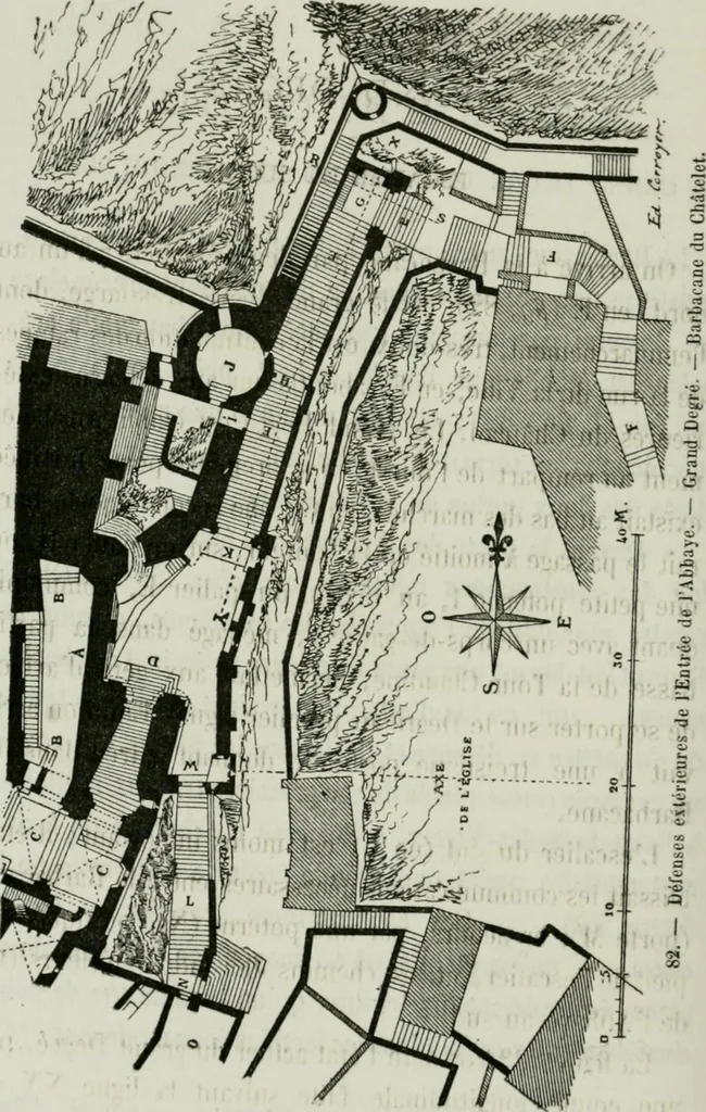 An illustration from Description de l'abbaye du Mont Saint-Michel et de ses abords : précédée d'une notice historique, 1877, leaf 257