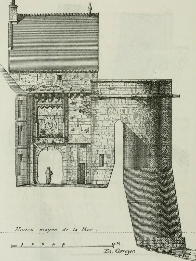 An illustration from Description de l'abbaye du Mont Saint-Michel et de ses abords : précédée d'une notice historique, 1877, leaf 299