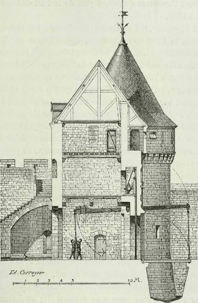 An illustration from Description de l'abbaye du Mont Saint-Michel et de ses abords : précédée d'une notice historique, 1877, leaf 300