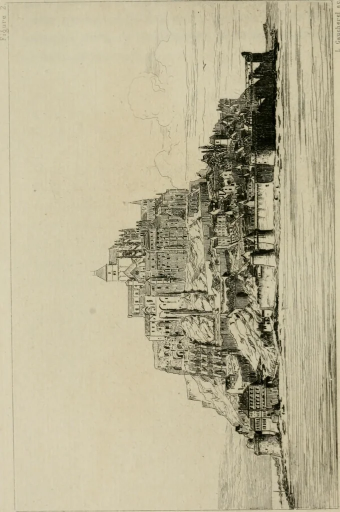 An illustration from Description de l'abbaye du Mont Saint-Michel et de ses abords : précédée d'une notice historique, 1877, leaf 67