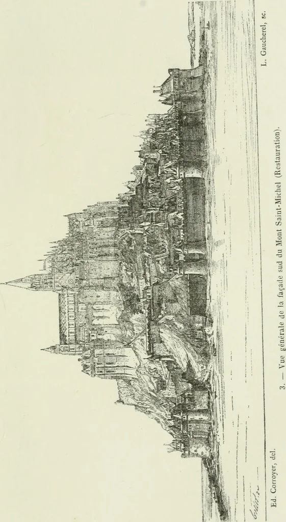 An illustration from Description de l'abbaye du Mont Saint-Michel et de ses abords : précédée d'une notice historique, 1877, leaf 68