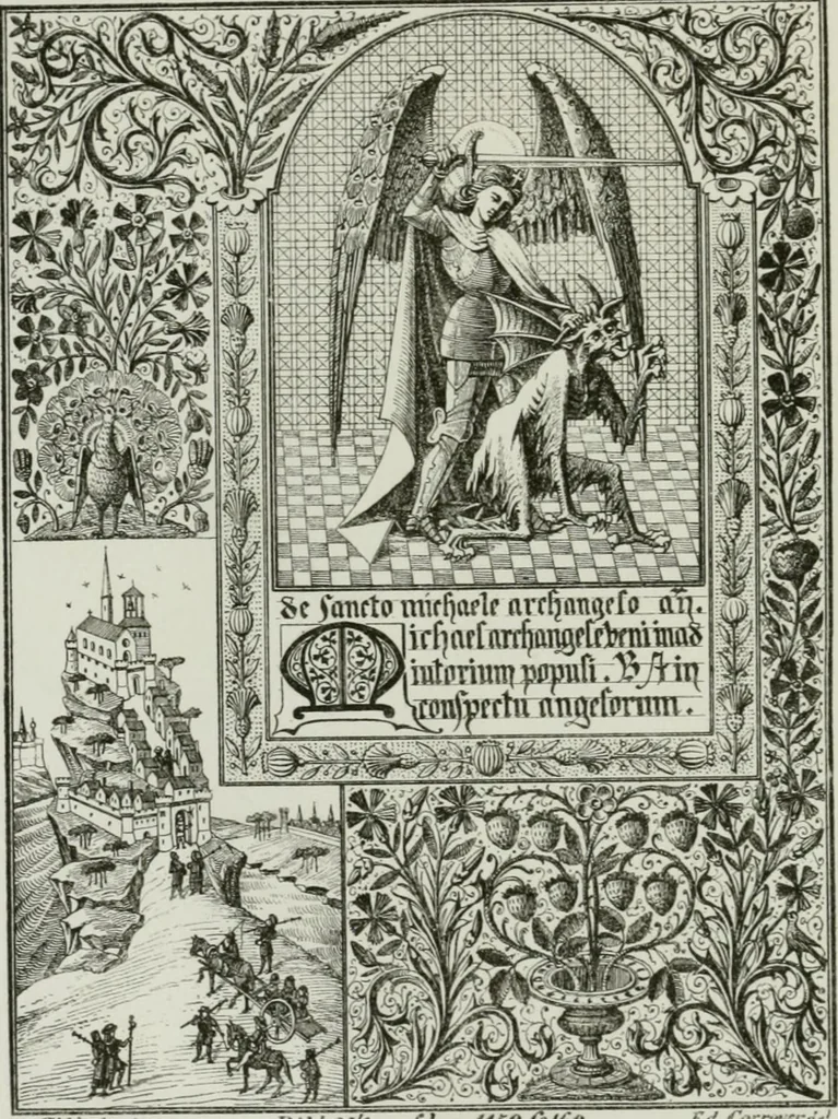 An illustration from Description de l'abbaye du Mont Saint-Michel et de ses abords : précédée d'une notice historique, 1877, leaf 7