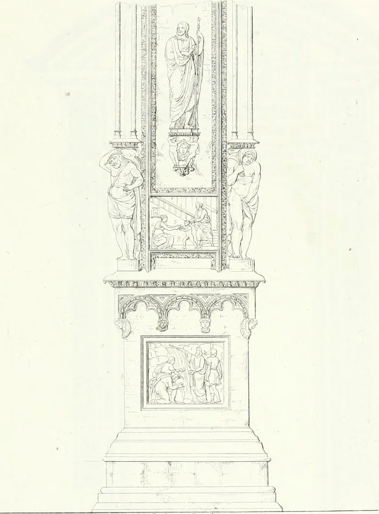 An illustration from Description de la cathédrale de Milan : accompagnée d'observations historiques et critiques sur sa construction et sur les monumens d'art dont elle est enrichie, 1823, leaf 221