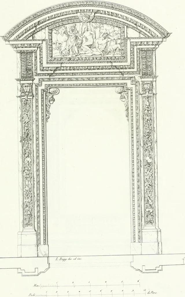 An illustration from Description de la cathédrale de Milan : accompagnée d'observations historiques et critiques sur sa construction et sur les monumens d'art dont elle est enrichie, 1823, leaf 223