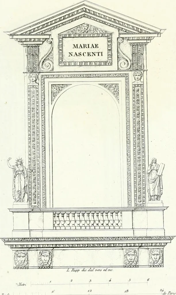 An illustration from Description de la cathédrale de Milan : accompagnée d'observations historiques et critiques sur sa construction et sur les monumens d'art dont elle est enrichie, 1823, leaf 225