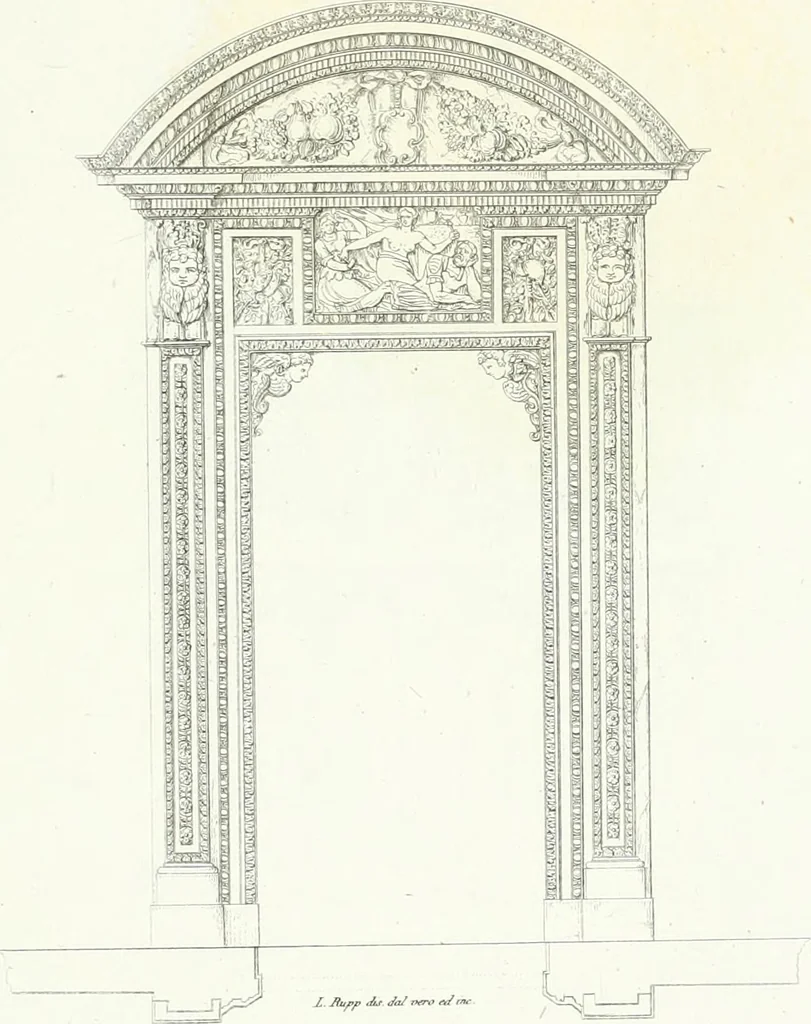 An illustration from Description de la cathédrale de Milan : accompagnée d'observations historiques et critiques sur sa construction et sur les monumens d'art dont elle est enrichie, 1823, leaf 227
