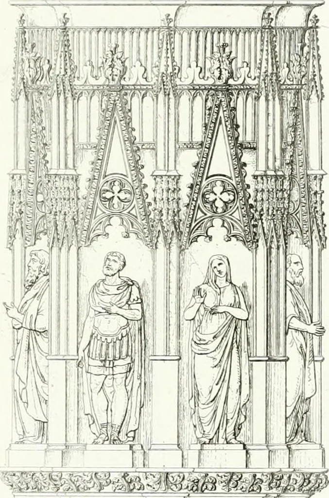 An illustration from Description de la cathédrale de Milan : accompagnée d'observations historiques et critiques sur sa construction et sur les monumens d'art dont elle est enrichie, 1823, leaf 243