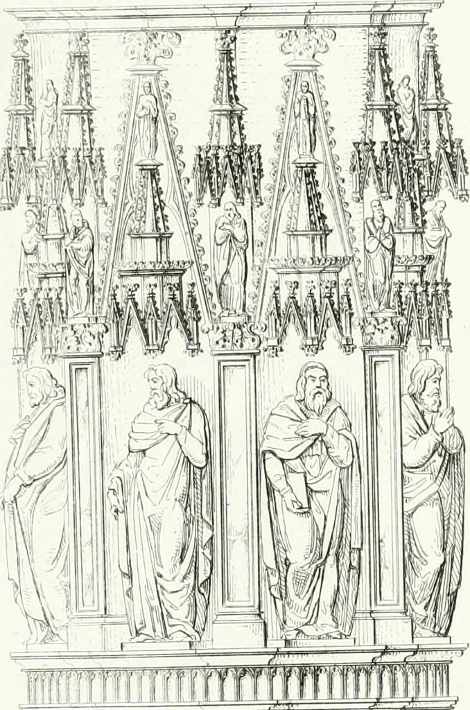 An illustration from Description de la cathédrale de Milan : accompagnée d'observations historiques et critiques sur sa construction et sur les monumens d'art dont elle est enrichie, 1823, leaf 247