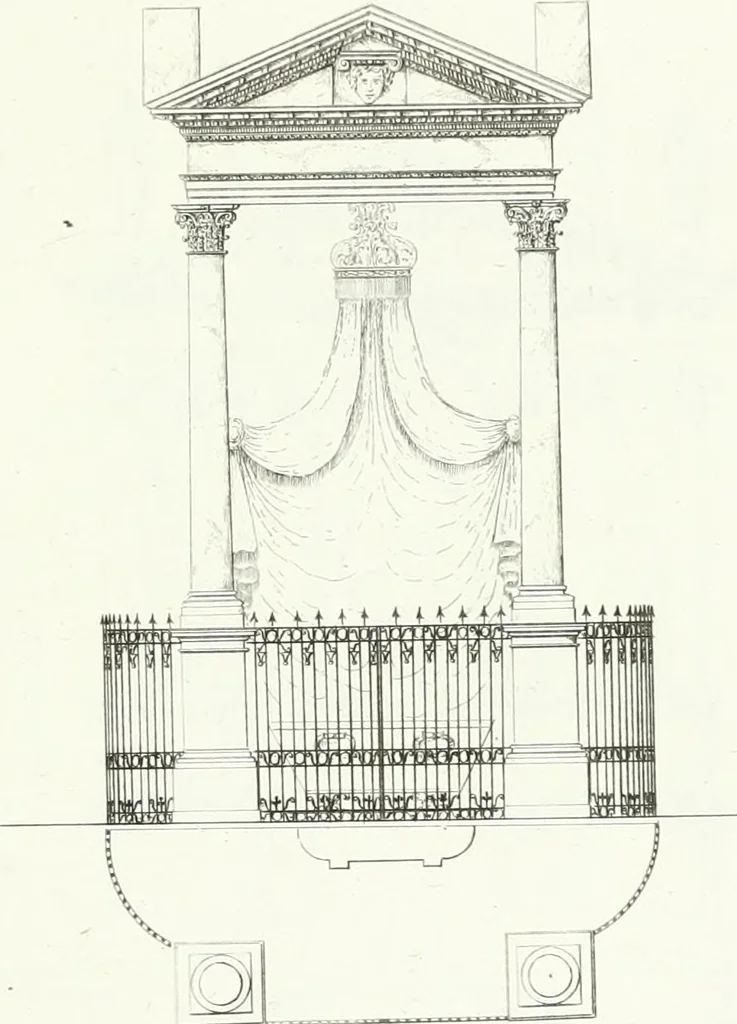 An illustration from Description de la cathédrale de Milan : accompagnée d'observations historiques et critiques sur sa construction et sur les monumens d'art dont elle est enrichie, 1823, leaf 251