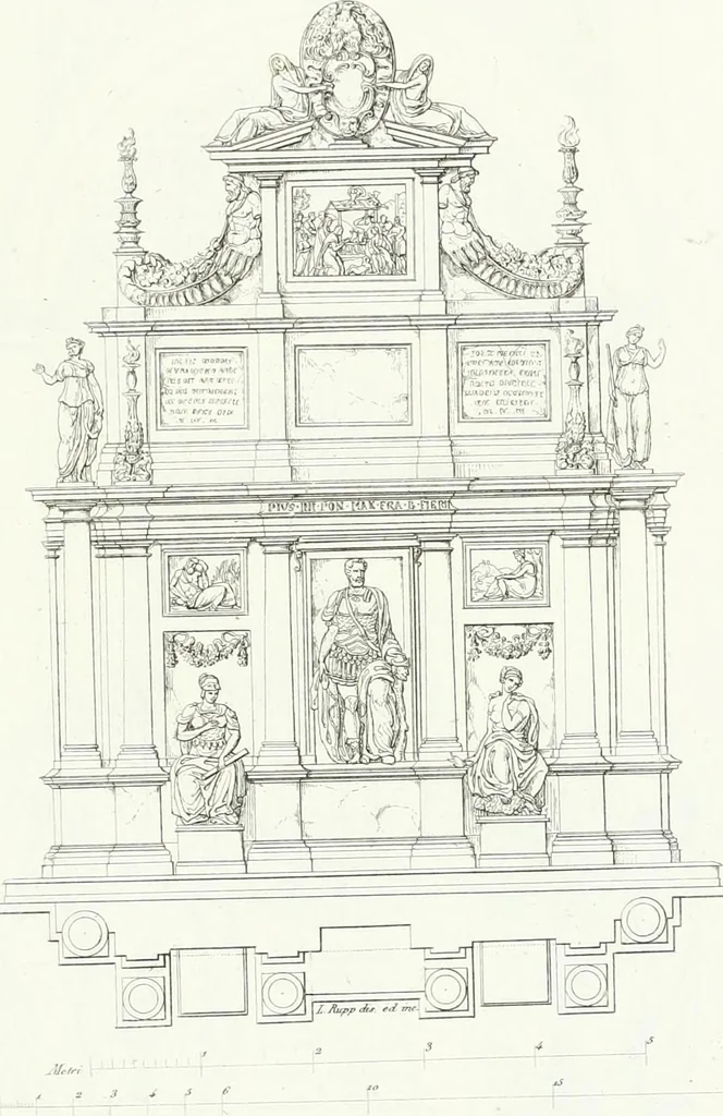 An illustration from Description de la cathédrale de Milan : accompagnée d'observations historiques et critiques sur sa construction et sur les monumens d'art dont elle est enrichie, 1823, leaf 255