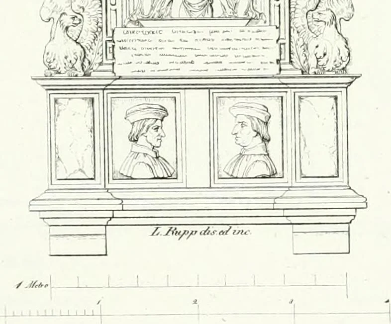 An illustration from Description de la cathédrale de Milan : accompagnée d'observations historiques et critiques sur sa construction et sur les monumens d'art dont elle est enrichie, 1823, leaf 259