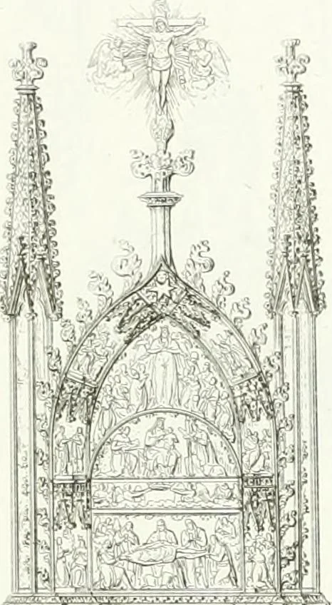 An illustration from Description de la cathédrale de Milan : accompagnée d'observations historiques et critiques sur sa construction et sur les monumens d'art dont elle est enrichie, 1823, leaf 261