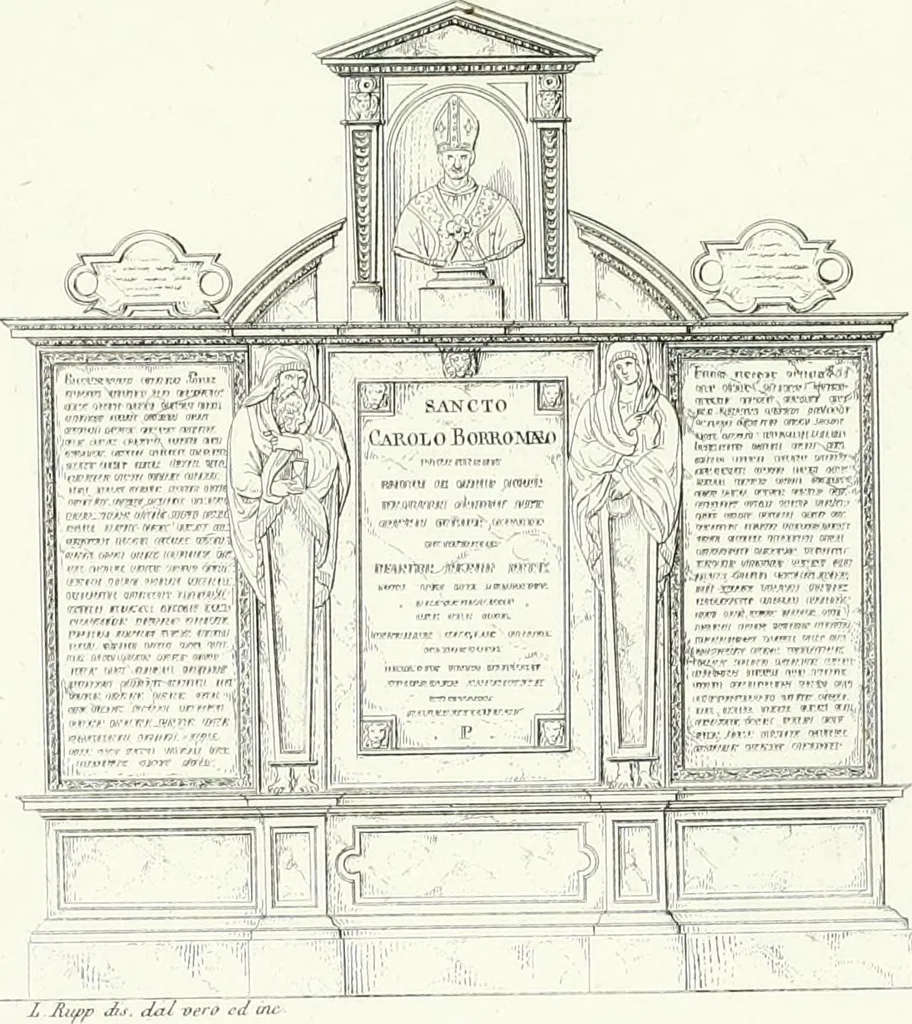 An illustration from Description de la cathédrale de Milan : accompagnée d'observations historiques et critiques sur sa construction et sur les monumens d'art dont elle est enrichie, 1823, leaf 271