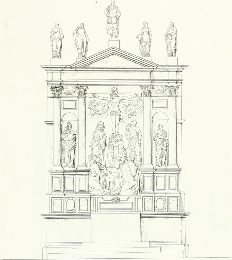 An illustration from Description de la cathédrale de Milan : accompagnée d'observations historiques et critiques sur sa construction et sur les monumens d'art dont elle est enrichie, 1823, leaf 281