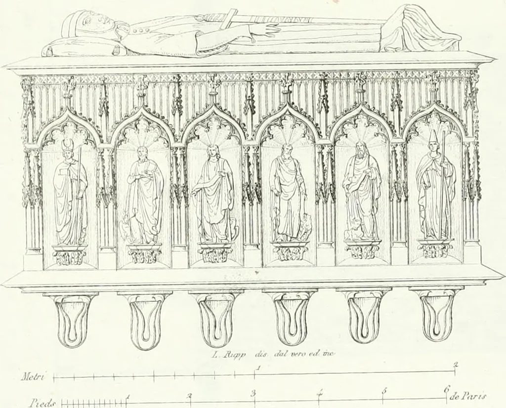 An illustration from Description de la cathédrale de Milan : accompagnée d'observations historiques et critiques sur sa construction et sur les monumens d'art dont elle est enrichie, 1823, leaf 283