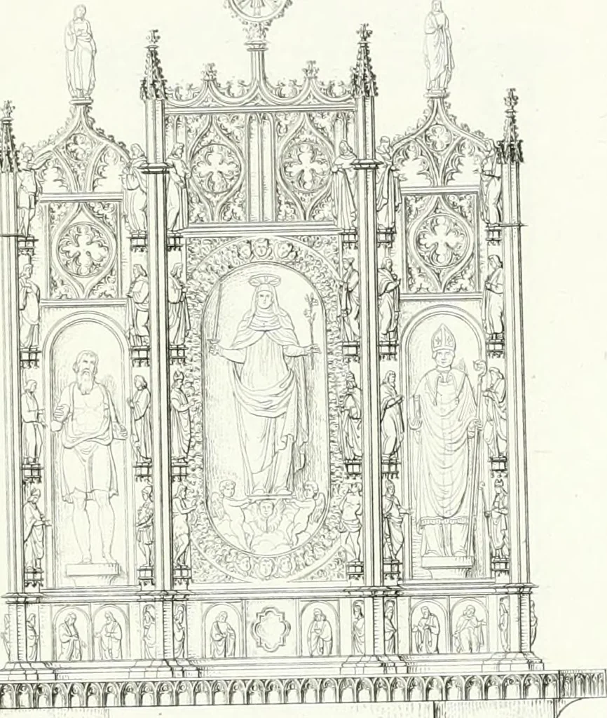 An illustration from Description de la cathédrale de Milan : accompagnée d'observations historiques et critiques sur sa construction et sur les monumens d'art dont elle est enrichie, 1823, leaf 285