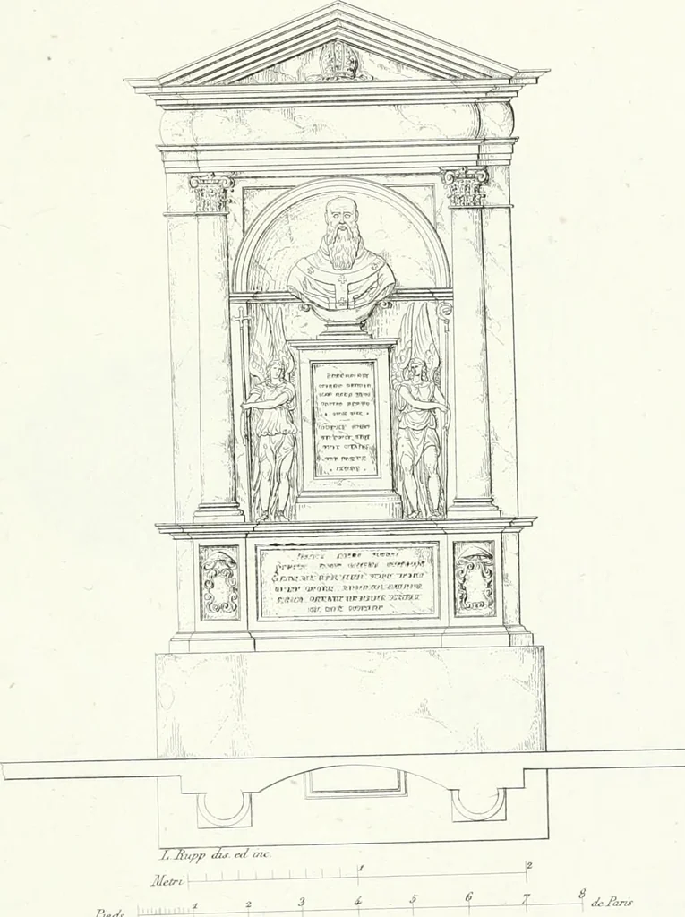 An illustration from Description de la cathédrale de Milan : accompagnée d'observations historiques et critiques sur sa construction et sur les monumens d'art dont elle est enrichie, 1823, leaf 287