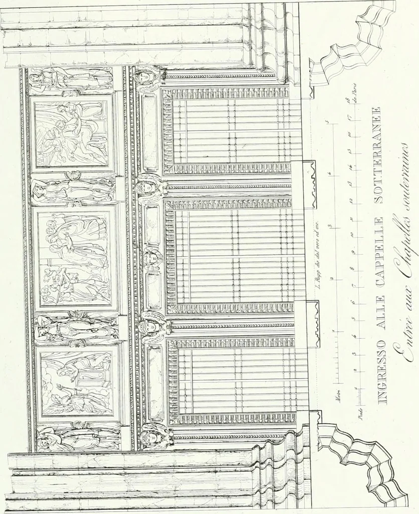 An illustration from Description de la cathédrale de Milan : accompagnée d'observations historiques et critiques sur sa construction et sur les monumens d'art dont elle est enrichie, 1823, leaf 299