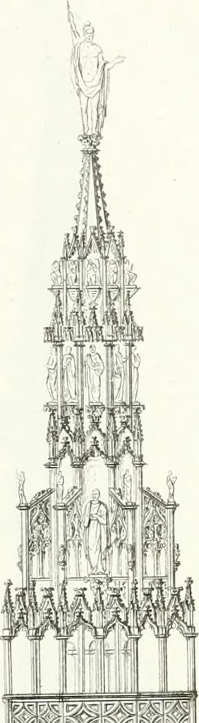 An illustration from Description de la cathédrale de Milan : accompagnée d'observations historiques et critiques sur sa construction et sur les monumens d'art dont elle est enrichie, 1823, leaf 313